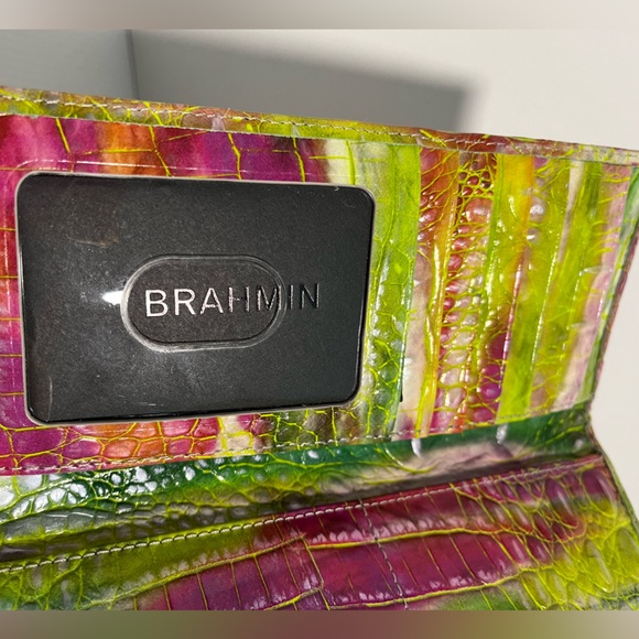BRAHMIN VERONICA Genuine CrocEmbossed Leather Trifold Envelope Wallet - Picture 11 of 15